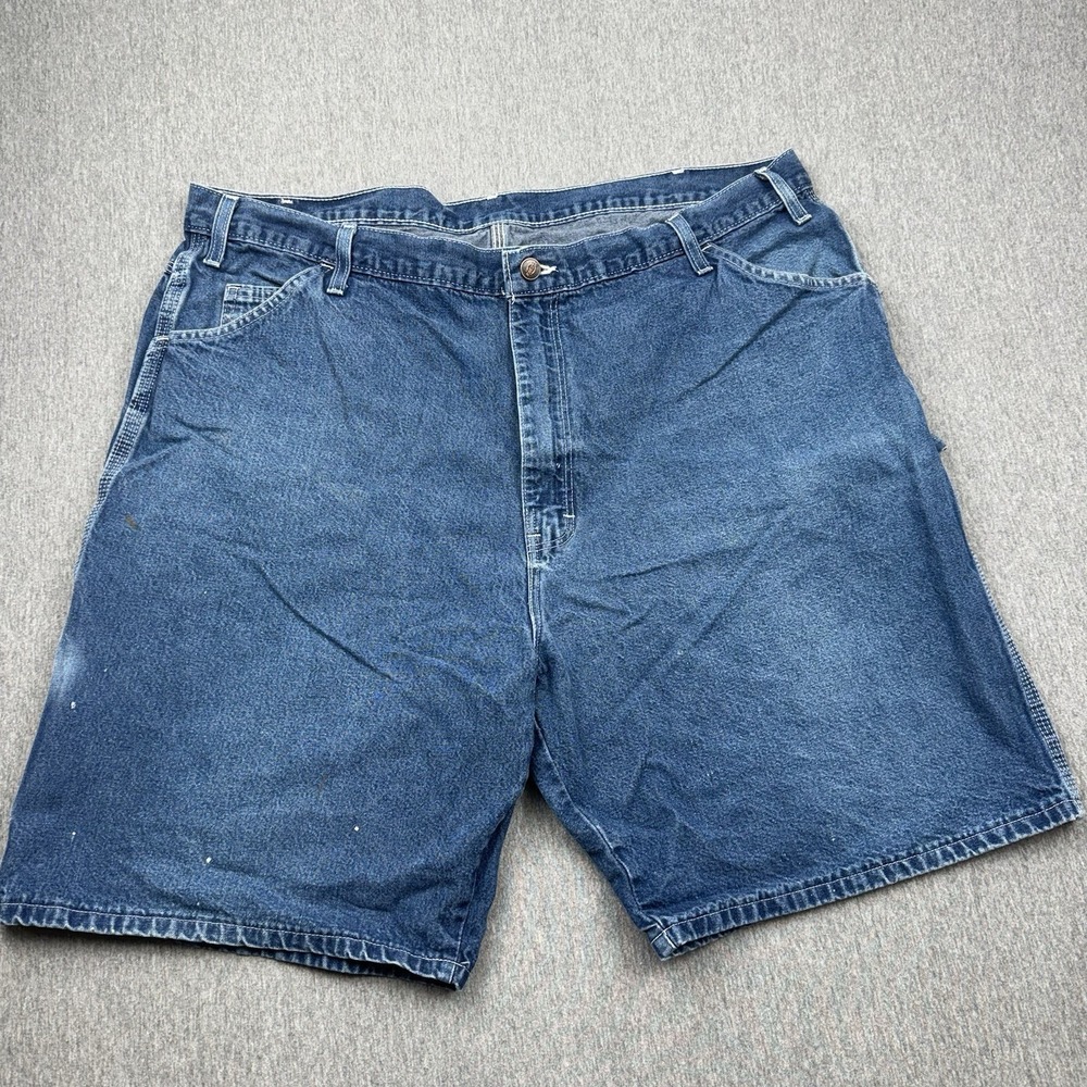 Dickies Utility Shorts Mens 42 Blue Denim 9"‎ Inseam Carpenter Workwear